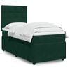 vidaXL Cama box spring con colch&oacute;n terciopelo verde oscuro 80x200 cm