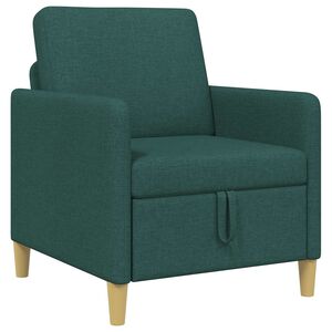 vidaXL Sof&aacute; con almacenamiento Verde oscuro 72 x 78 x 87 cm Poli&eacute;ster