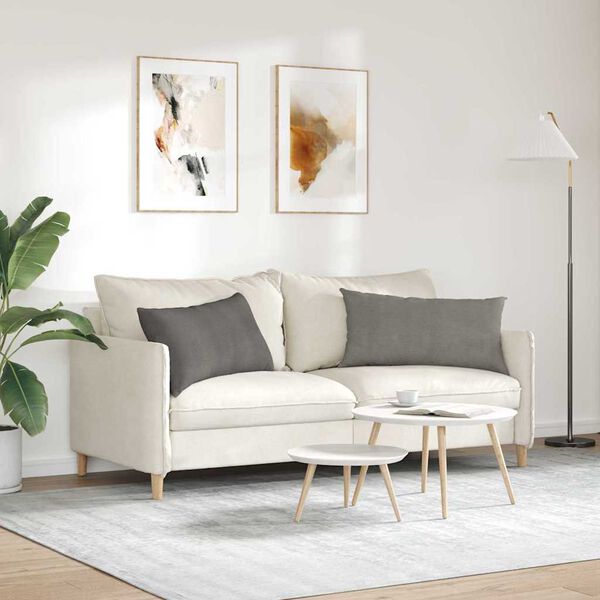 vidaXL Cojines de sofá 2 pcs Gris Claro 80 x 40 cm Tela de pana