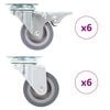 vidaXL Ruedas giratorias 12 unidades 50 mm