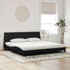 vidaXL Cama con colchón Hanko terciopelo negro 200x200 cm