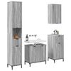 vidaXL Juego de muebles de ba&ntilde;o Gris Sonoma Madera Compuesta, Metal