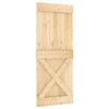 vidaXL Puerta Corredera NARVIK Natural y negro 85 x 210 cm (213,5 cm)