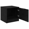 vidaXL Mueble cama con caj&oacute;n 2 pcs Roble Negro 40 x 39 x 40cm