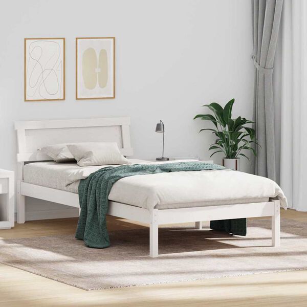 vidaXL Estructura de cama 75 x 190 cm Madera de pino macizo