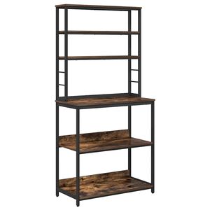 vidaXL Estante de cocina 5 niveles 80 x 40 x 168 cm Roble ahumado
