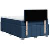 vidaXL Cama box spring con colch&oacute;n tela azul 120x190 cm