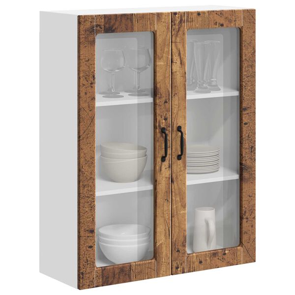 vidaXL Armario de pared para cocina con puerta Lucca Madera envejecida