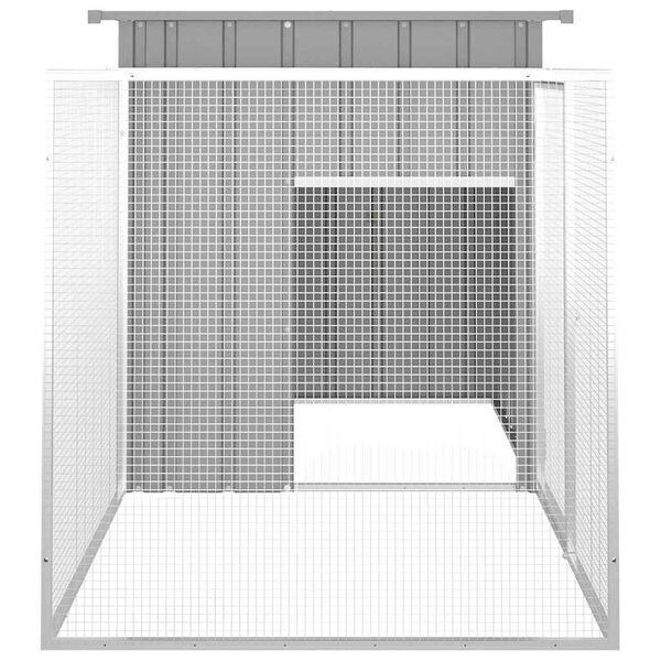 vidaXL Jaula de gallinas acero galvanizado gris 200x91x100 cm