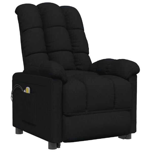 vidaXL Sill&oacute;n de masaje elevable tela negro