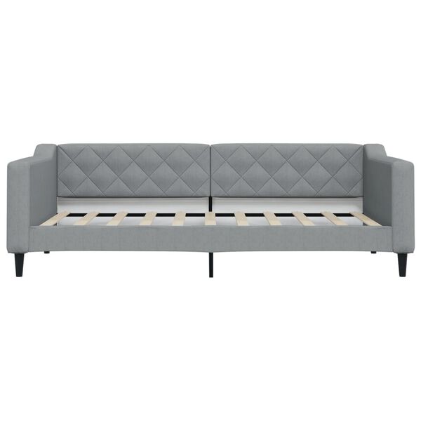 vidaXL Sofá cama con colchón tela gris claro 90x190 cm