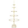 vidaXL &Aacute;rbol de Navidad de metal con soporte Dorado 90 cm