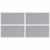 vidaXL Pelda&ntilde;o 4 uds. 50 x 25 cm Plateado Aluminio Rectangular