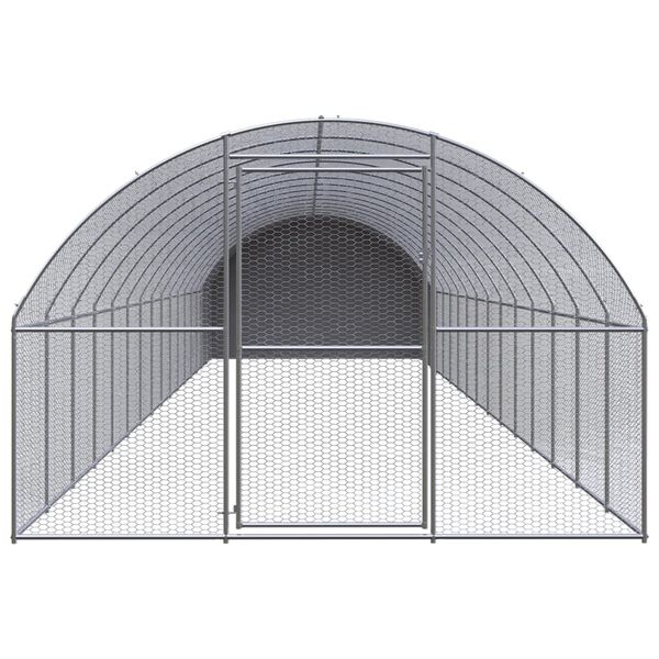 vidaXL Gallinero de exterior de acero galvanizado 3x16x2 m