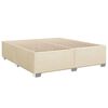 vidaXL Cama box spring con colch&oacute;n tela color crema 180x200 cm