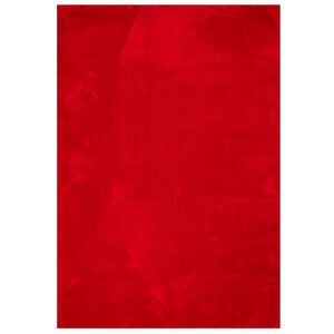 vidaXL Alfombra de pelo corto suave lavable HUARTE rojo 140x200 cm
