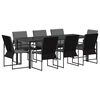 vidaXL Conjunto de Comedor de Jard&iacute;n 9 uds. Negro y Antracita