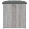 vidaXL Banco con almacenaje madera ingenier&iacute;a gris Sonoma 62x42x45 cm