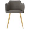 vidaXL Sillas de comedor 6 unidades terciopelo gris oscuro