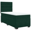 vidaXL Cama box spring con colch&oacute;n terciopelo verde oscuro 100x200 cm