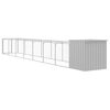vidaXL Caseta perros corral acero galvanizado gris claro 110x813x110cm