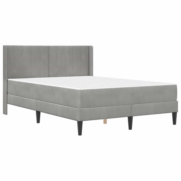 vidaXL Estructura de cama Gris Claro 140 x 200 cm Terciopelo