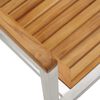 vidaXL Sillas de jard&iacute;n 2 uds madera maciza de teca y acero inoxidable