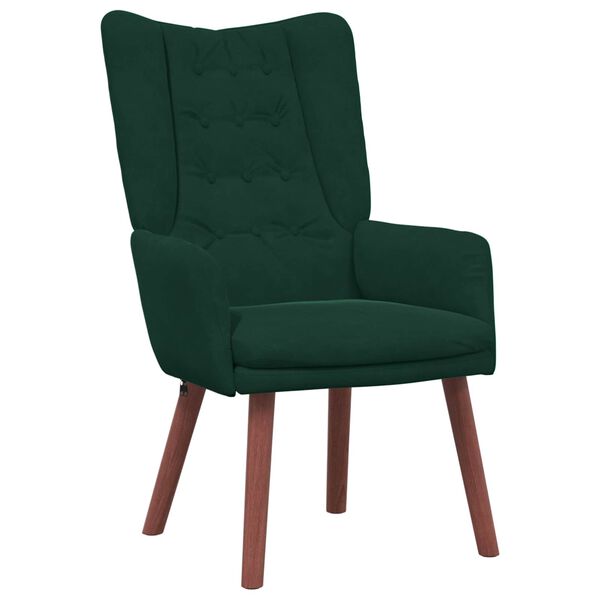 vidaXL sill&oacute;n Verde oscuro 63 x 67 x 94 cm Terciopelo