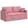 vidaXL Sof&aacute; 2 pcs Rosa 158 x 78 x 80 cm Terciopelo