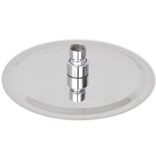 vidaXL Alcachofa de ducha redonda efecto lluvia acero inoxidable 20 cm