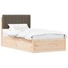 vidaXL Estructura de Cama con Cabecera Tapizada Taup&eacute; 100 x 200 cm