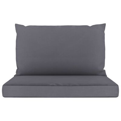 vidaXL Cojines para sofás de palés 2 piezas tela gris antracita