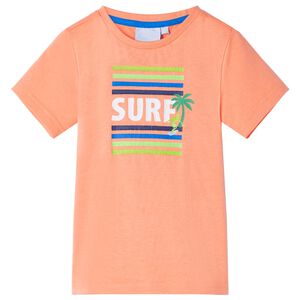 Camiseta infantil naranja ne&oacute;n 128