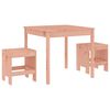 vidaXL Mesa y sillas de jard&iacute;n 3 pzas madera maciza Douglas