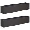 vidaXL Macetero de Jard&iacute;n 2 uds. Negro 100 x 20 x 20 cm