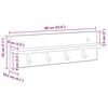 vidaXL Perchero de pared 60 x 10,5 x 18 cm Madera de ingenier&iacute;a
