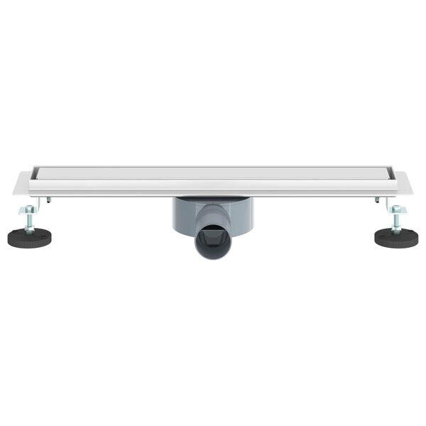 vidaXL Desag&uuml;e de ducha 2 en 1 con sif&oacute;n de 360&deg; Plateado