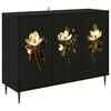 vidaXL Aparador BREMEN Roble Negro 102 x 33 x 76 cm