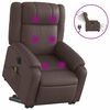 vidaXL Sill&oacute;n de masaje elevable el&eacute;ctrico cuero sint&eacute;tico marr&oacute;n