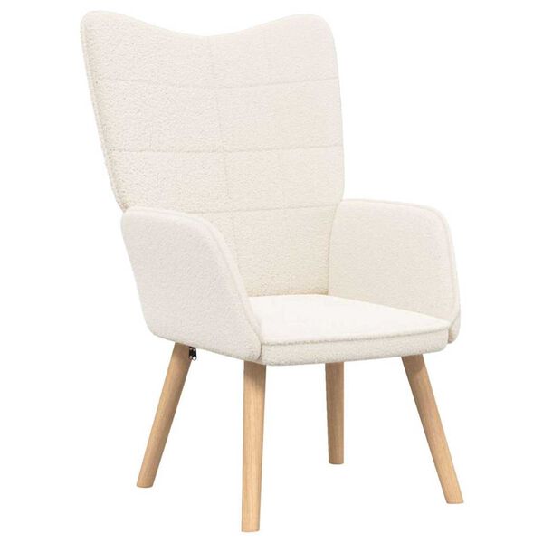 vidaXL sillón Crema 62 x 67 x 95,5 cm Tela Sherpa