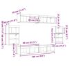 vidaXL Conjunto de mueble de TV Montaje en la pared 8 pcs Madera vieja