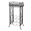 vidaXL Botellero de metal con soportes para copas para 9 botellas