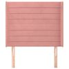 vidaXL Cabecero con orejas de terciopelo rosa 93x16x118/128 cm