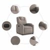 vidaXL Sill&oacute;n reclinable el&eacute;ctrico tela gris taup&eacute;