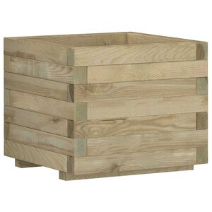 vidaXL Arriate cuadrado madera 50x50x40 cm