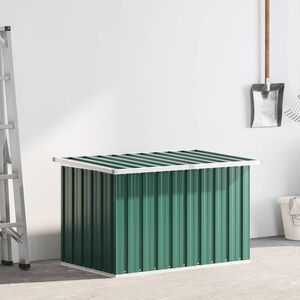 vidaXL Caja de almacenamiento para jard&iacute;n verde 109x67x65 cm