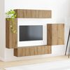 vidaXL Conjunto de mueble para TV de pared 6 pcs Roble artesanal