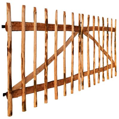 vidaXL Puerta doble para valla 300x150 cm madera de avellano