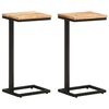 vidaXL Mesitas auxiliares 2 uds madera mango maciza 31,5x24,5x64,5 cm
