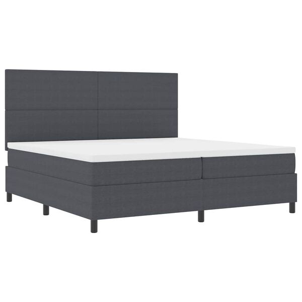 vidaXL Cama tipo Box Spring Gris Oscuro y 200 x 200 cm Tela de Pana